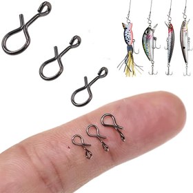 Resim 20/50 adet Balıkçılık Çıtçıtı, Düğüm Olmayan Hızlı Çıtçıt, Paslanmaz Çelik Klips, Sinek Kanca & Yemler için Hızlı Değiştirme Bağlantı Çıtçıtı 