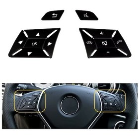 Resim Mercedes C Serisi W204 Direksiyon Tuş Kaplaması Siyah 2011-2013 