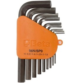 Resim Beta 96n/sp9 1,5-10mm. 9parça Kısa Allen Anahtar Takımı Metrik 