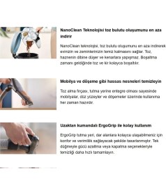 Resim Philips Turbo Başlıklı Halı Döver Fırça ve Kumandalı Kontrol Marathon Ultimate Powercyclone 10 Teknolojisiyle Toz Torbasız Süpürge XB9145 