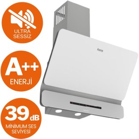 Resim Ferre FryArt&Buharlı Livello Sessiz Davlumbaz Elektrikli Beyaz Ank. Set (D081-SA + MS261 + QEP64CB) 