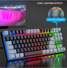 Resim Wholesale00 Usb Kablolu Mekanik Oyuncu Klavye Xunfox K10 - 87 Tuşlu Rgb Aydınlatmalı 