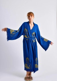 Resim Brandsmithshop Mavi Serenity Buddha Kimono Çok Renkli 