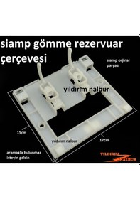 Resim Siamp Gömme Rezervuar Buton Çerçevesi İç Takım Basma Düğme Çerçev 