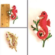 Resim Omeniv Vintage Retro Stil Deniz Atı Broş İğne Mine Kaplama 