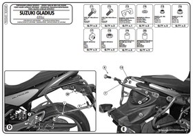 Resim KAPPA KLX540 SUZUKI GLADIUS 650 (09-15) YAN ÇANTA TAŞIYICI 