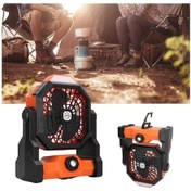 Resim Büro Ev Ofis Yazlık İçin Şarjlı Mini Vantilatör Şarjlı Led Işıklı Serinletici Kare Fan 