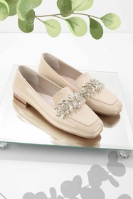 Resim Bambi Nude Rugan Kadin Loafer Ayakkabi K01641165308 