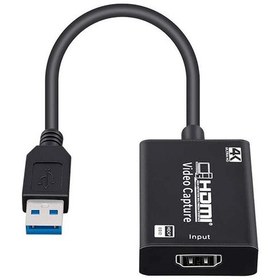 Resim Dofolink Siyah Usb Video Yakalama Kartı, 1080p30hz Canlı Yayın, Oyun Akışı, Ses-video Senkronizasyonu, Taşınabilir Alüminyum 