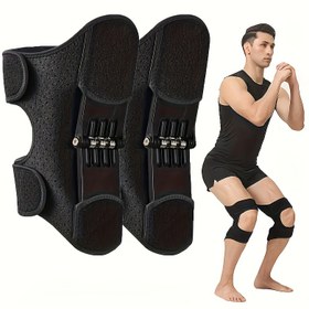 Resim Unisex, Siyah Renkli İki Parça Diz Desteği, Tüm Fitness Ekipmanları İçin Uygun, Egzersizler, Kalçalar, Yürüyüş, Açık Hava Aktiviteleri ve Diz Desteği İçin İdeal. 