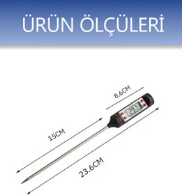 Resim COZY SENSE Et Termometresi Daldırma Tip Süt Mama Yoğurt Çorba Mayalama Mutfak Gıda Termometresi 