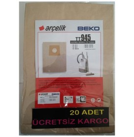 Resim BKS 9535 BKS 9415 Kağıt Süpürge Toz Torbası 20 adet 