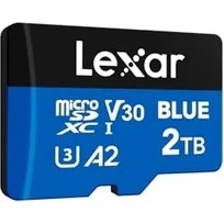 Resim Lexar Mavi Mikro Sd Kart 2 Tb, 160 Mb/s'ye Kadar Okuma, Microsdxc Uhs-I Kart, Sınıf 10, U3, V30, A2, Full Hd ve 4K Video, Akıllı Telefonlar/tabletler/aksiyon Kameraları Için Yüksek Hızlı Hafıza Kartı 