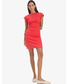 Resim DeFacto Bodycon Vücudu Saran Bisiklet Yaka Ribana Kolsuz Mini Yazlık Elbise C4513AX25SMRD135 
