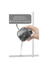 Resim Meleni Home 38'li Kare Saklama Kabı Seti Baharatlık Seti 4x 1700ml 1100ml 10x 500ml 350 Ml 300 Ml Antrasit 