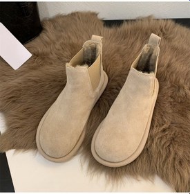 Resim Kadınlar İçin Kışlık Sıcak Polar Kalın Kar Botları Kayısı 