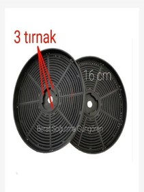 Resim beratsogutma Kumtel Davlumbaz Karbon Filtre Model Da6-830 Lotus 3 TIRNAK 16 CM 