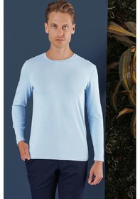 Resim Ts 870 Slim Fit Mavi Spor T-shirt Mavi 