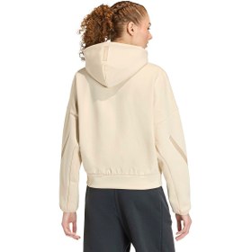 Resim adidas Z.N.E. Full-Zip Kapüşonlu Kadın Bej Günlük Stil Eşofman Üstü KE4746 