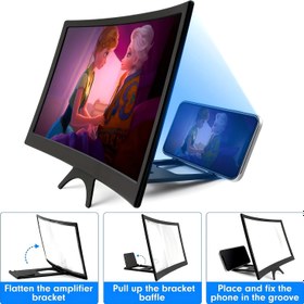 Resim Taşınabilir Telefon Amplifikatörü, HD Tam Ekran Zoom ve Ayarlanabilir Görüş Açısı ile Tembel TV İzleme ve Aile Toplantıları İçin Vazgeçilmez 