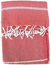 Resim Sultan Peştemal Havlu 100 Pamuklu Deniz Plaj Banyo Peştemali 100x180 Cm Kırmızı 