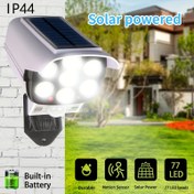 Resim 1 adet KEWEN Güneş Hareket Sensörlü Sokak Lambası, Bahçe LED Lambası Simülasyon Sahte Kamera ile, Güneş Enerjili, ≤36V Çalışma Voltajı, Kapı, Koridor, Bahçe İnsan Vücudu Algılama Duvar Lambası Açık Akıllı Sokak Lambası RV Dış Aydınlatma 