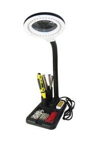 Resim Esnek 5x /10x 40 Led Işıklı Büyüteç - Lamba Büyüteç Okuma - Çalışma Lehim Masa Lambası A808 