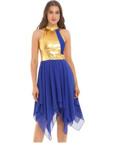 Resim Bordo Kadın Metalik Övgü Ayin Dans Kıyafetleri Lirik Dans Elbisesi İbadet Elbiseleri 