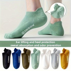 Resim 7 Çift Erkek Görünmez Çorap, Düşük Kesim, Kokuya Dayanıklı, Teri Emici, Nefes Alabilir, Hafif 280g/m² Kumaş, Elde Yıkama/Kuru Temizleme için Knit Polyester (97%) ve Spandex (3%) Karışımı 
