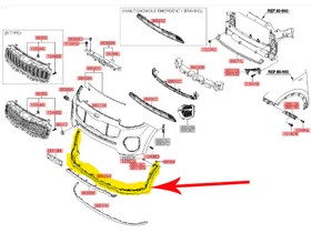 Resim Kia Sportage Ön Tampon Alt Bakaliti Orijinal | 86512F1000 