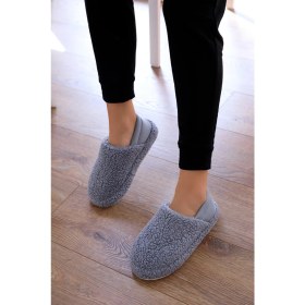 Resim Kadın Panduf Ev Botu Ev Ayakkabısı Kalın Hafif Taban 