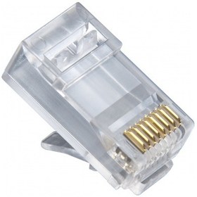 Resim Whitecom 100 Adet Rj45 Jack Cat5 İnternet Kablo Kablosu Ucu Konnektör Connector 