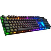 Resim GameBooster G76K Attack Rainbow Aydınlatmalı Semi-Mechanical Oyun Klavyesi GB-G76K 