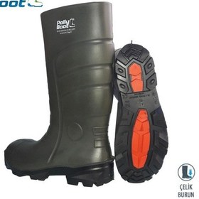 Resim Pollyboot Vega 46 Numara Çelik Burunlu Çizme Poliüratan 