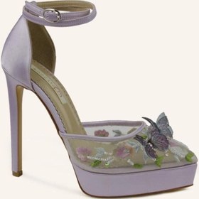 Resim MARCATELLI Lila Saten Belle Platform Topuklu Ayakkabı 