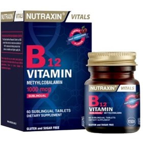 Resim Nutraxin Methylcobalamin B12 1000 mcg 60 Adet Dil altı Tablet 