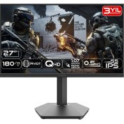 Resim Fazeon X27F180QP 27" 180Hz 0.5ms FAST IPS Qhd 1.07B Color Depth 8 Bit + FRC HDMI*2 + Dp*2 PIVOT RGB GAMING MONITOR 
