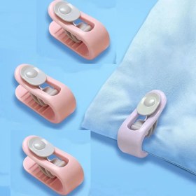 Resim Marsilyan 4 Adet Mandallı Iğnesiz Yorgan Kılıfı Nevresim Sabitleme Klips Takımı 