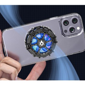 Resim Coverzone Kablolu Şok Cep Telefon Soğutucu, Teleskopik Klipsli Ultra Soğutma Taşınabilir Fan 