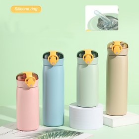Resim 1 Paket 320ml/460ml Samanlı Kapaklı İzole Bardak, Sıcak & Soğuk İçecekler için 10.8oz/15.5oz Taşınabilir Izolasyonlu Şişe, Sızdırmaz Silikon Mühürli Yeniden Kullanılabilir Seyahat Kupası, Ergonomik Sap, Pastel Renkler (Pembe/Mavi/Yeşil/Bej) - Ev, Dış Mekan, Seyahat, İzole Seyahat Kupaları, Dış Mekan İçecek Eşyaları, Modern İçecek Eşyaları 