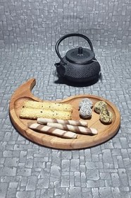 Resim Ahşap Kay?N Çerezlik-Kahvaltılık Ve Servis- Sunum Taba?? Kz10142 