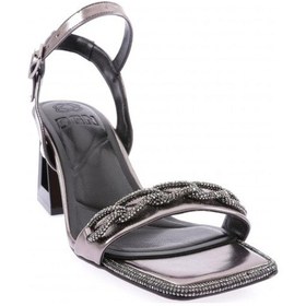 Resim Dgn 617-23y Kadin Silver Taş Bantli Topuklu Sandalet 617-1922-R13855 Platin 