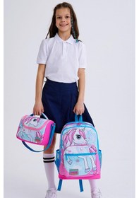 Resim Coral High Kids Mavi Neon Pembe Unicorn Desenli 3 Lü Okul Çanta Seti Set0123711 