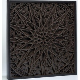 Resim Selçuklu Yıldızı Parametrik Ahşap Duvar Panosu 