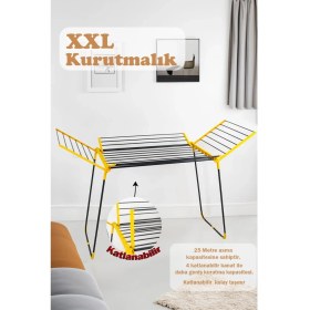 Resim Fortune Katlanır, Hafif, Dayanıklı Çamaşır Kutuma Askısı Kurutmalık Antrasit 