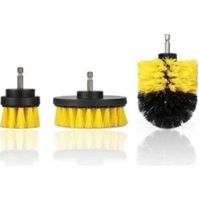 Resim Zmc Bilişim 3lü Matkap Ucu Banyo Küvet Duşakabin Araba Tekerliği Koltuk Yıkama Temizleme Fırçası Seti 