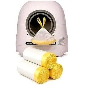 Resim Wero Büzgülü Otomatik Kedi Tuvaleti Çöp Poşeti – 3 lü Rulo / 30 Adet (Pro Model Uyumlu) 