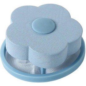 Resim Adet Çamaşır Topu, Yuvarlak/çiçek Şeklinde Çamaşır Makinesi Kullanışlı Dayanıklı Tüy Dökücü Çamaşır Topu Yüzen Filtre Torbası Mavi 