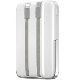 Resim Wiwu Wi-p077 Pionner Serisi Wireless Şarj Ve Pd 20w Hızlı Şarj Standlı Powerbank 15w 10000mah Beyaz Beyaz 