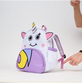 Resim ZOOZY Beyaz Unicorn Anaokulu Yuva Sırt Çantası Unicorn Kız Çocuk Ana Okul Çantası 